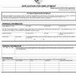 50 Free Employment / Job Application Form Templates [Printable] ᐅ   Free Printable General Application For Employment