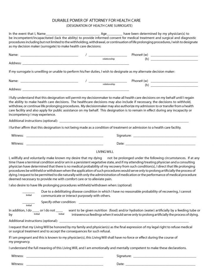 Free Printable Power Of Attorney Form California