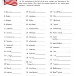 50+States+And+Capitals+Worksheet | School | States, Capitals, United   Free Printable States And Capitals Worksheets