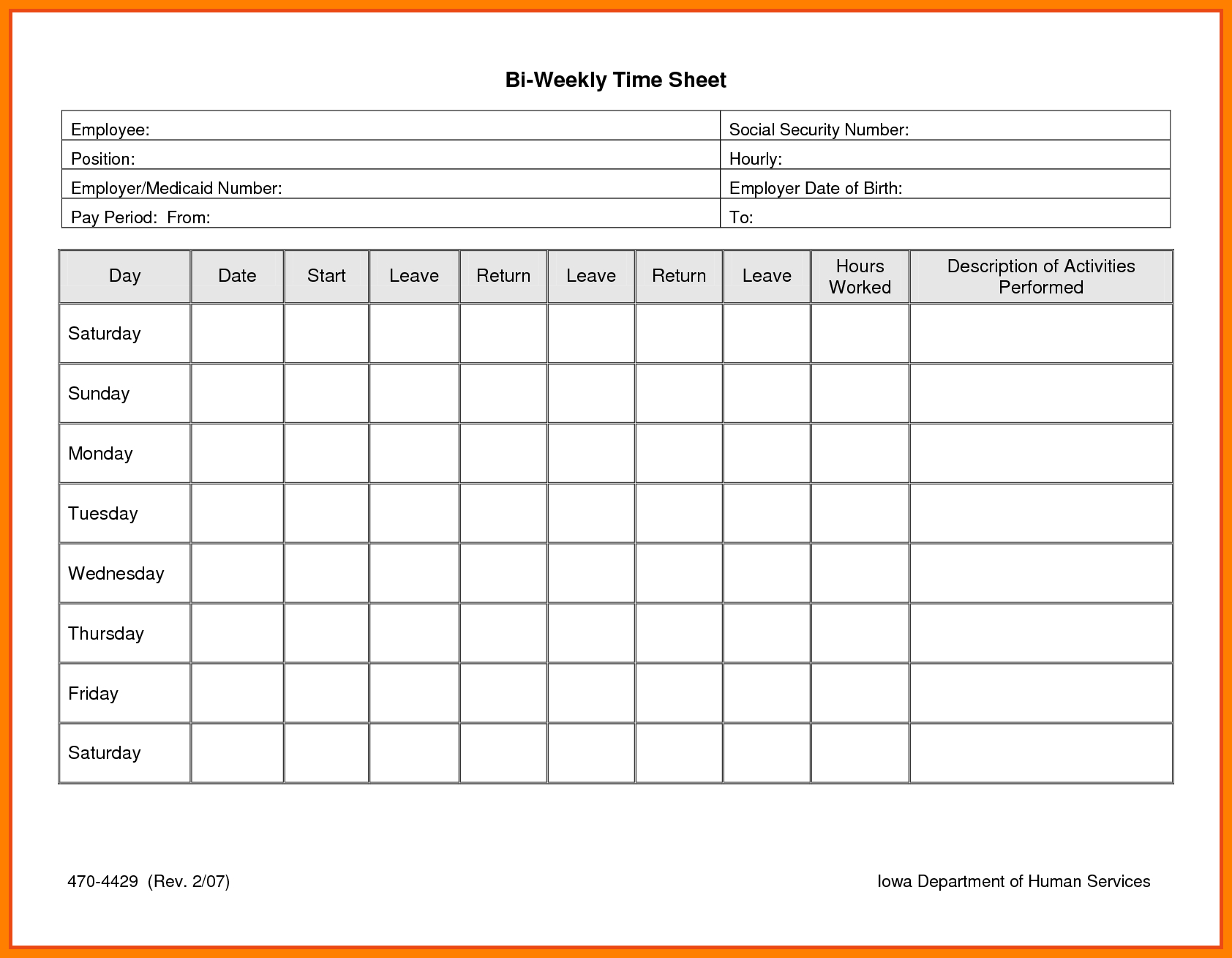 6+ Free Printable Time Sheets | Reptile Shop Birmingham - Free Printable Weekly Time Sheets
