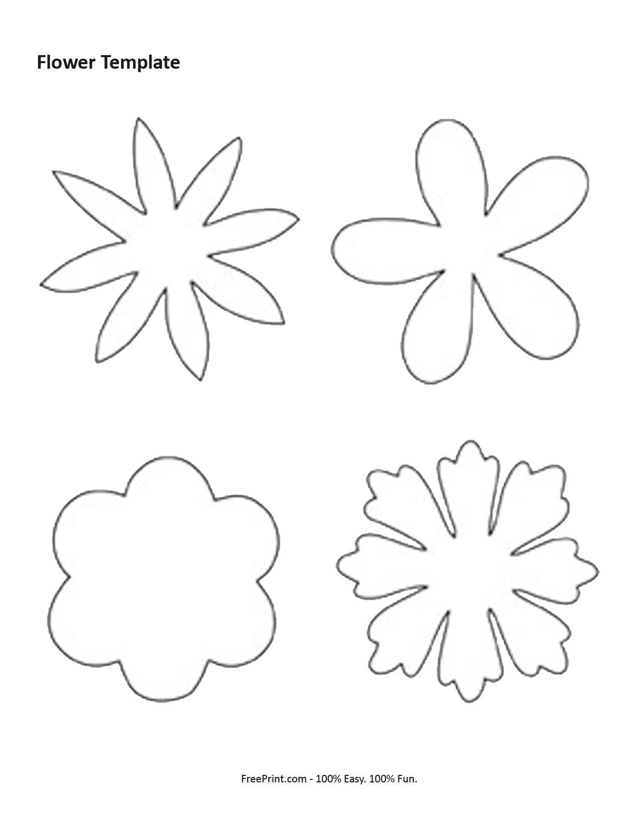 7 Best Images Of Shape Flower Printable Templates - Free Printable - Free Printable Flower Template