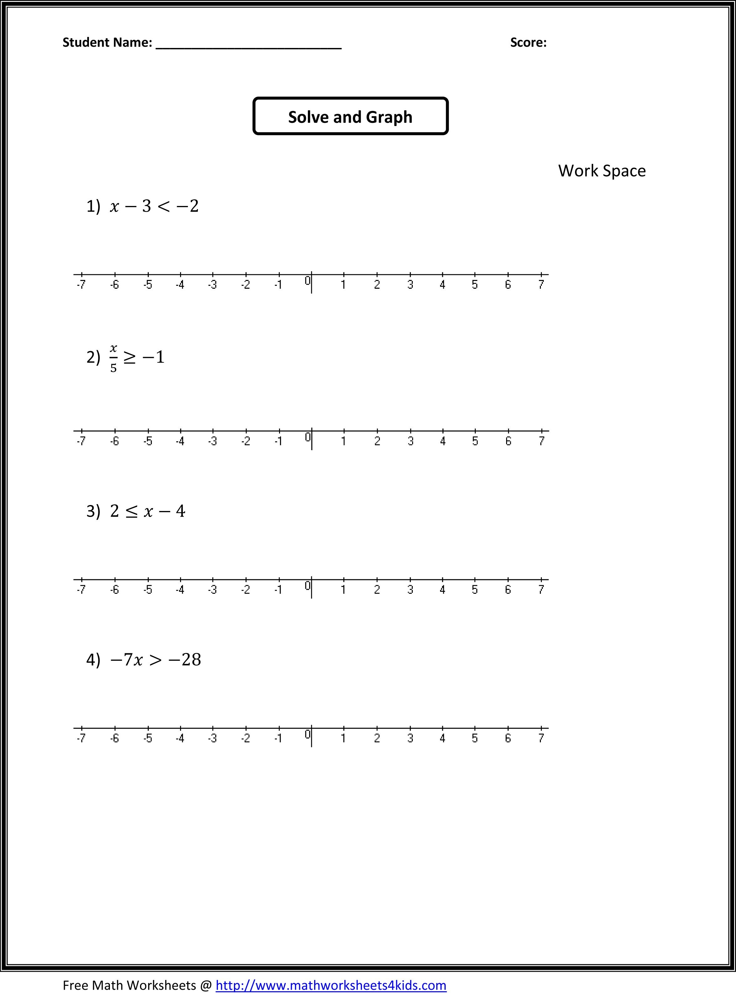 7Th Grade Algebra Worksheets | 7Th Grade Math Worksheets | Places To - 7Th Grade Worksheets Free Printable