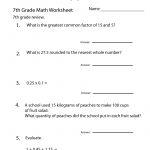 7Th Grade Math Review Worksheet   Free Printable Educational Worksheet   7Th Grade Spelling Worksheets Free Printable