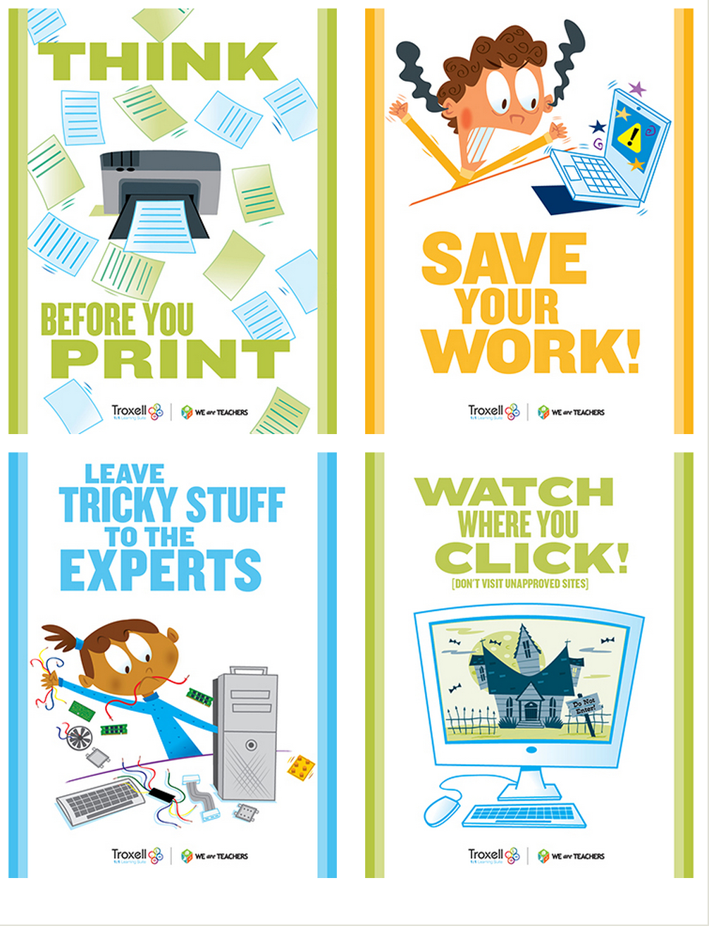 8 Must Have Classroom Posters For Technology Best Practices - Free Printable Computer Lab Posters