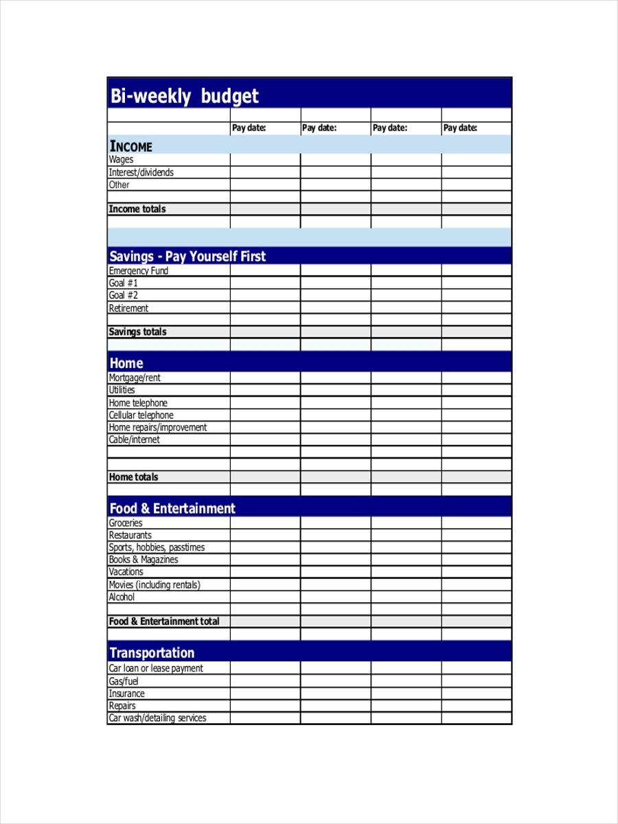 household budget google sheets template