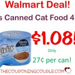 9Lives Canned Cat Food 4 Pack   Only $1.08 With Walmart Deal!   Free Printable 9 Lives Cat Food Coupons