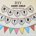 A Mickey And Minnie Mouse Party – Free Printable Happy Birthday   Free Printable Mickey Mouse Birthday Banner