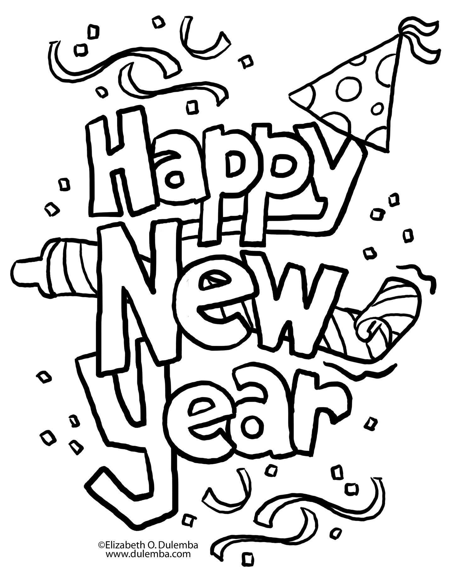 A New Twist On New Year&amp;#039;s Eve | Coloring Pages | New Year Coloring - Free Printable Happy New Year Cards