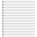 A Simple, Blank Sheet Of Music For Musicians Hoping To Write In   Free Printable Staff Paper Blank Sheet Music Net