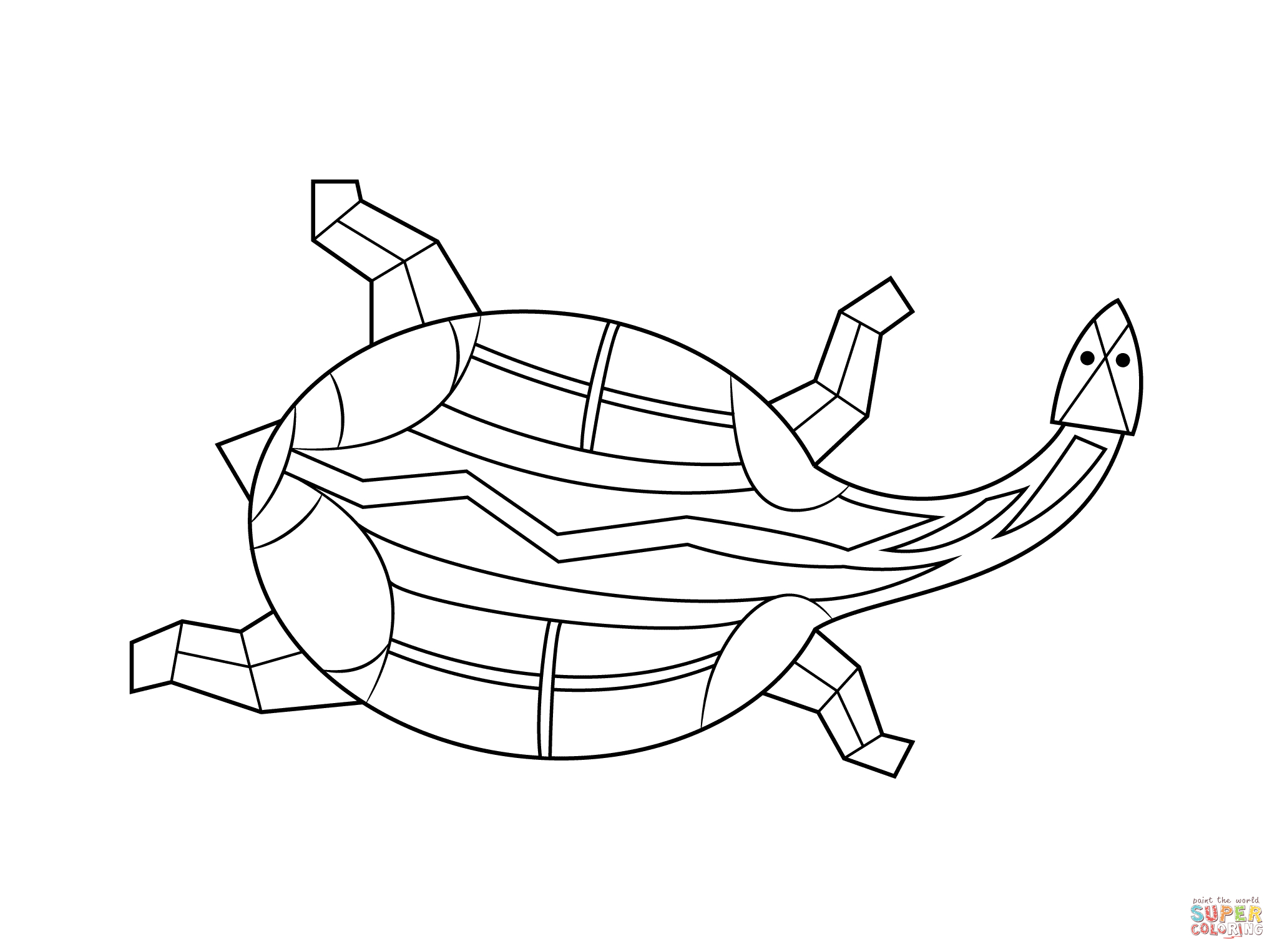 Aboriginal Painting Of Turtle Coloring Page | Free Printable - Free Printable Aboriginal Colouring Pages