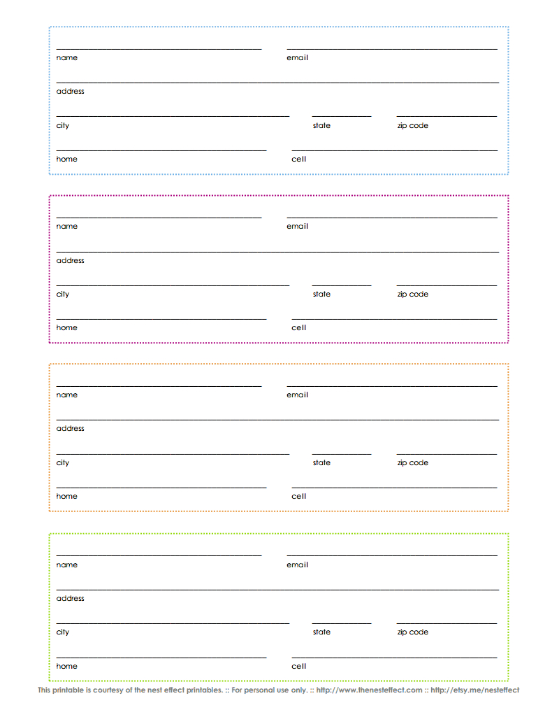 Address Book Pagesthe Nest Effect.pdf - Google Drive | Planner - Free Printable Address Book Pages