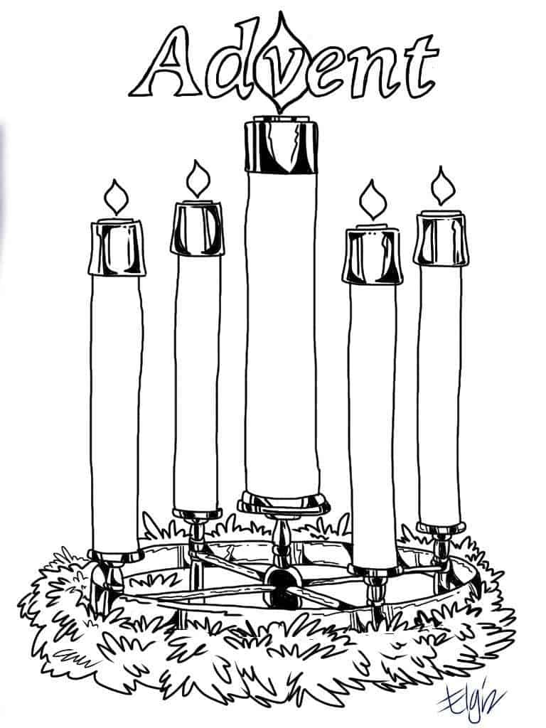 Advent Candles Coloring Pages - Ministry-To-Children - Free Printable Advent Wreath
