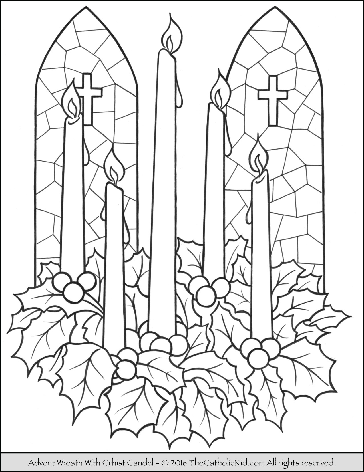 Advent Candles Coloring Page Free Printable Coloring Pages Free