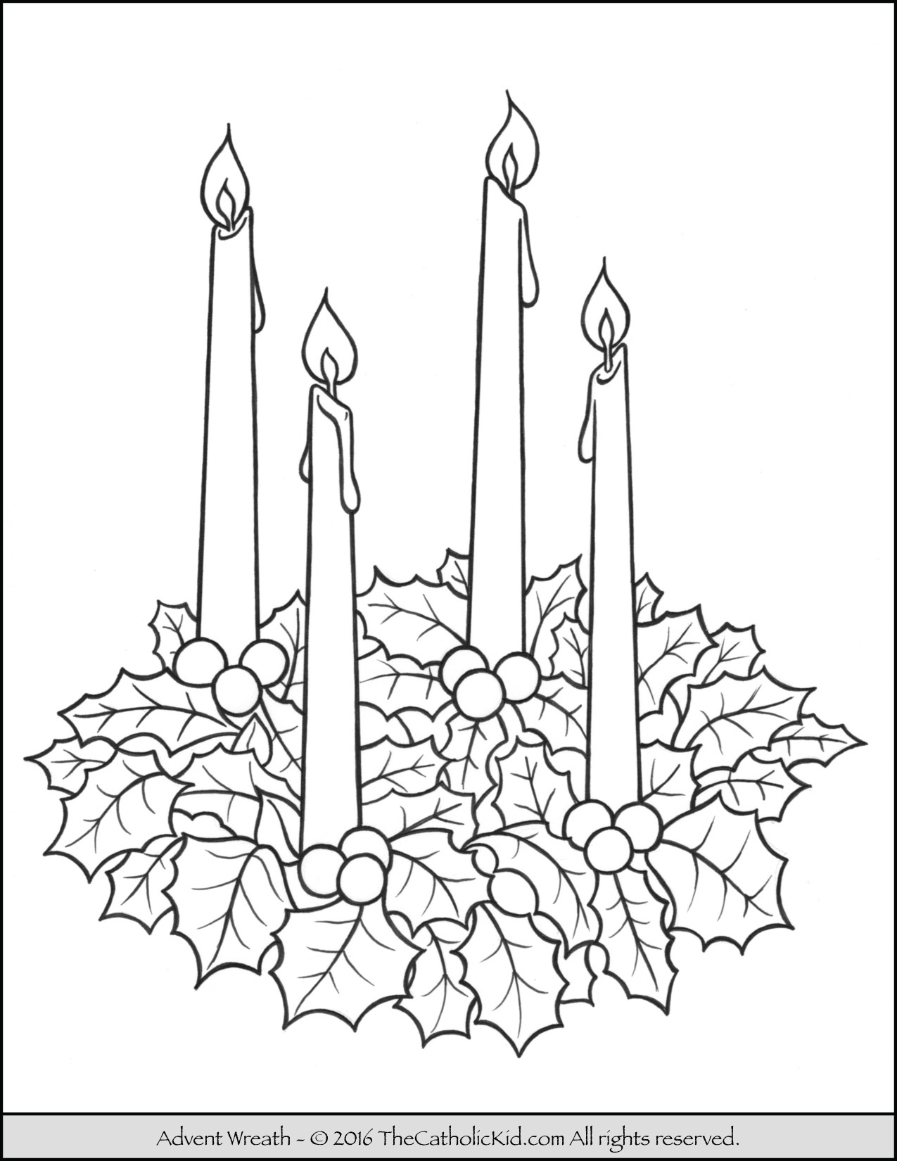 Printable Advent Wreath Coloring Pages Printable World Holiday