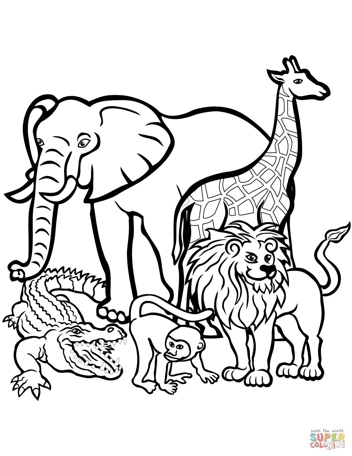 African Animals Coloring Page | Free Printable Coloring Pages - Free Coloring Pages Animals Printable
