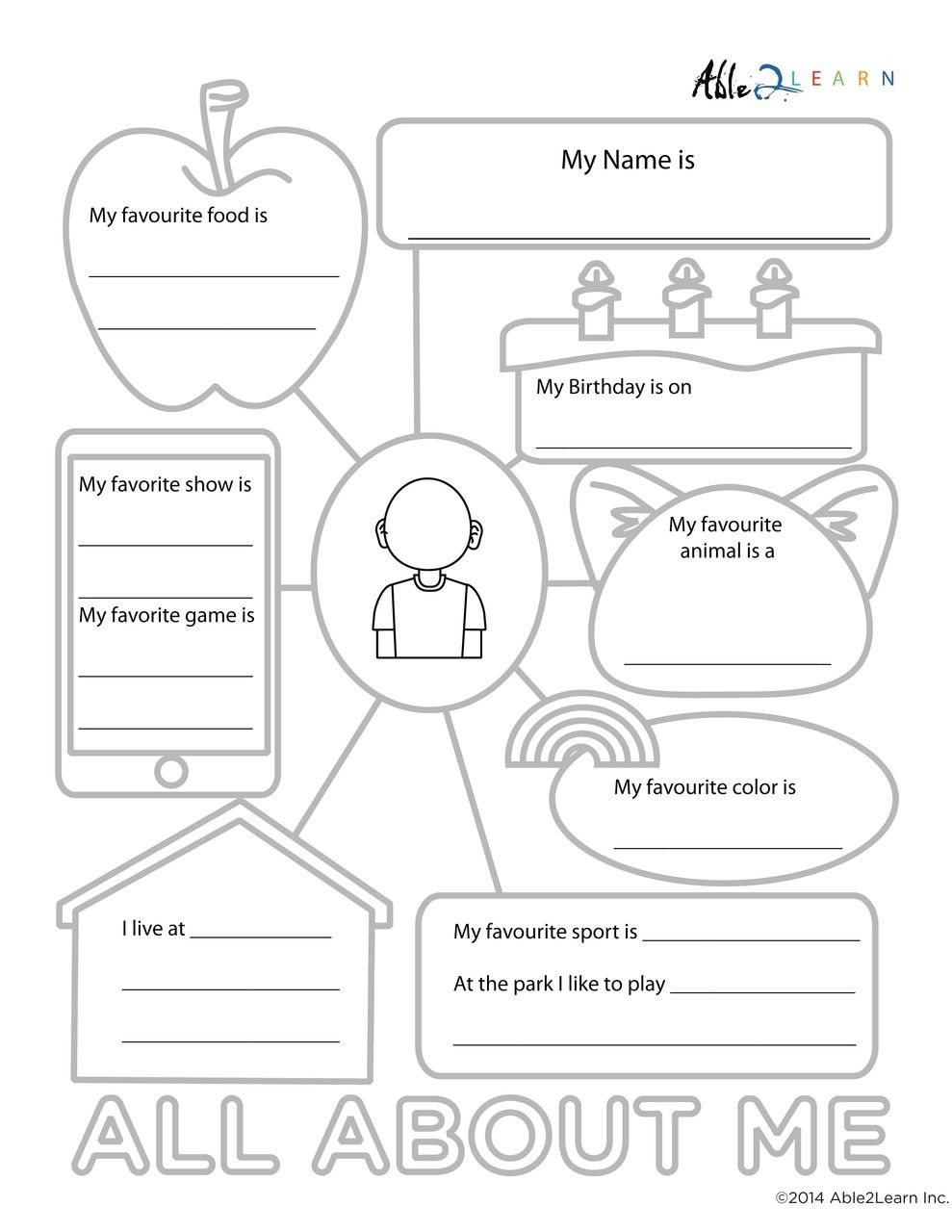 All About Me Web - Level 3 With Word List | Teaching | Free Teaching - All About Me Free Printable