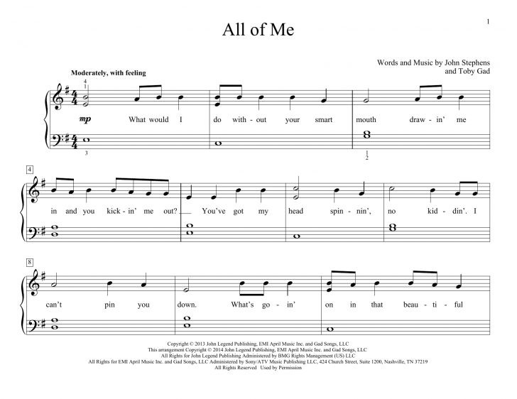 Free Printable Sheet Music For Piano Beginners Popular Songs