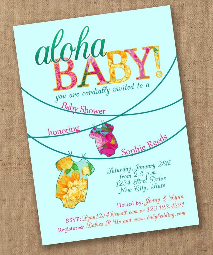 Free Printable Luau Baby Shower Invitations