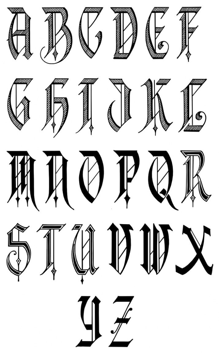 Alphabet Fonts | Free Old English Letters Fonts Alphabet Calligraphy - Free Printable Old English Letters