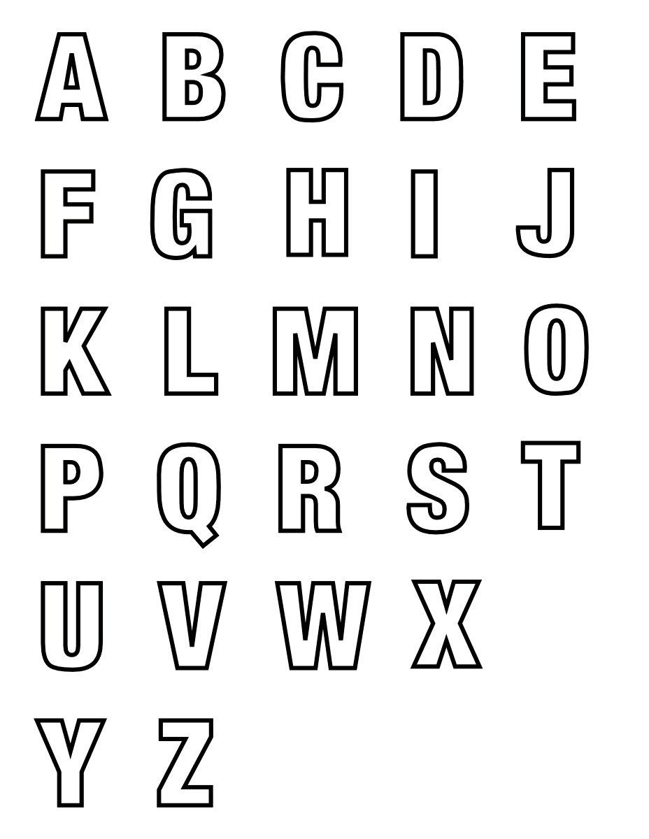 Alphabet Template For Craft On One Page | Baloni | Alphabet - Free Printable Alphabet Templates