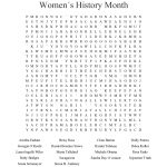 American Women's History Month Word Search   Wordmint   Free Printable Black History Month Word Search