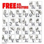 Asl Alphabet And Letter Posters | Classroom Printables | Asl Sign   Sign Language Flash Cards Free Printable