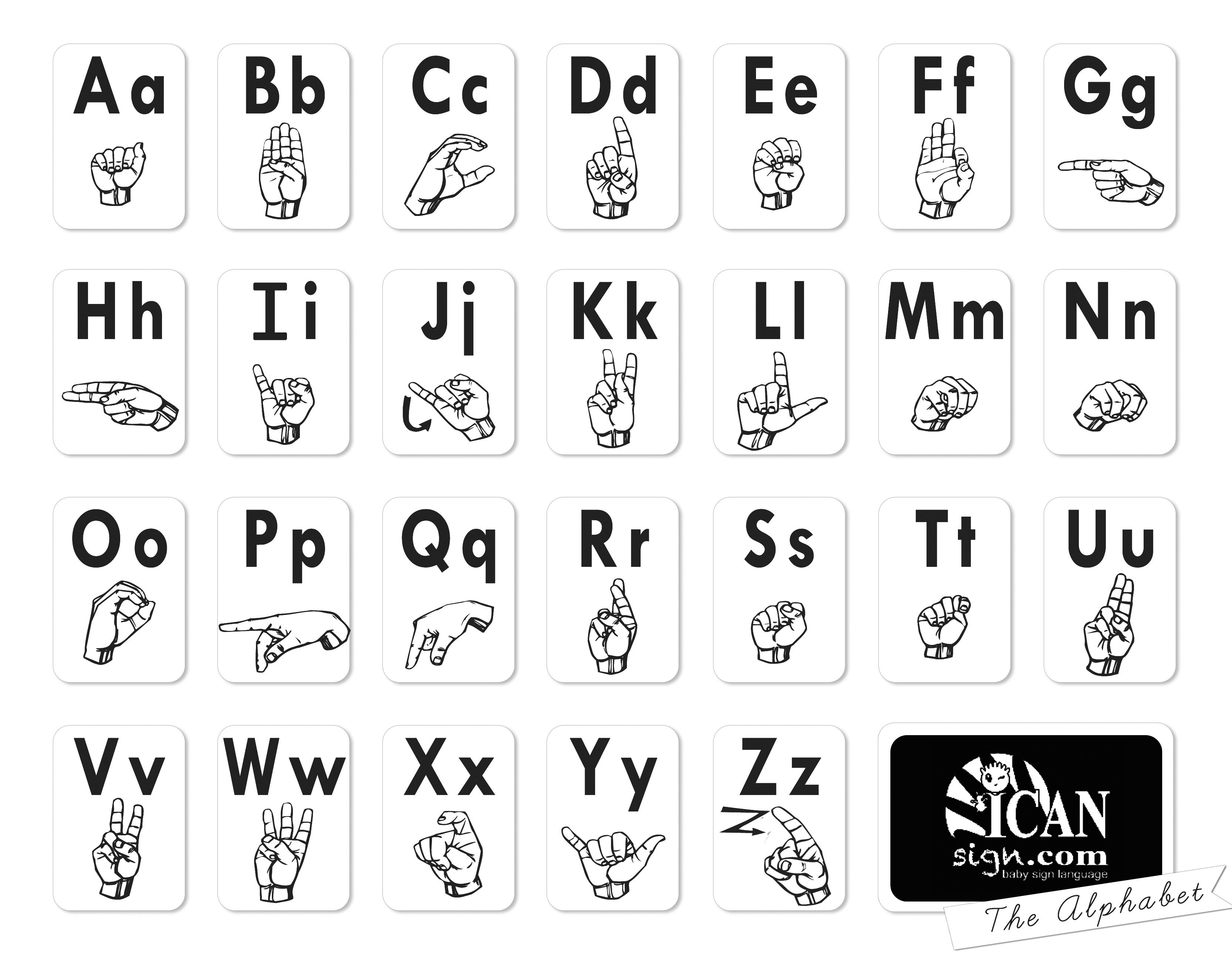 Asl Alphabet Chart - Printer Friendly | Classroom Makeover | Sign - Sign Language Flash Cards Free Printable