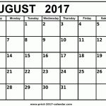 August 2017 Calendar   Print 2017 Calendar.   Free Printable August 2017