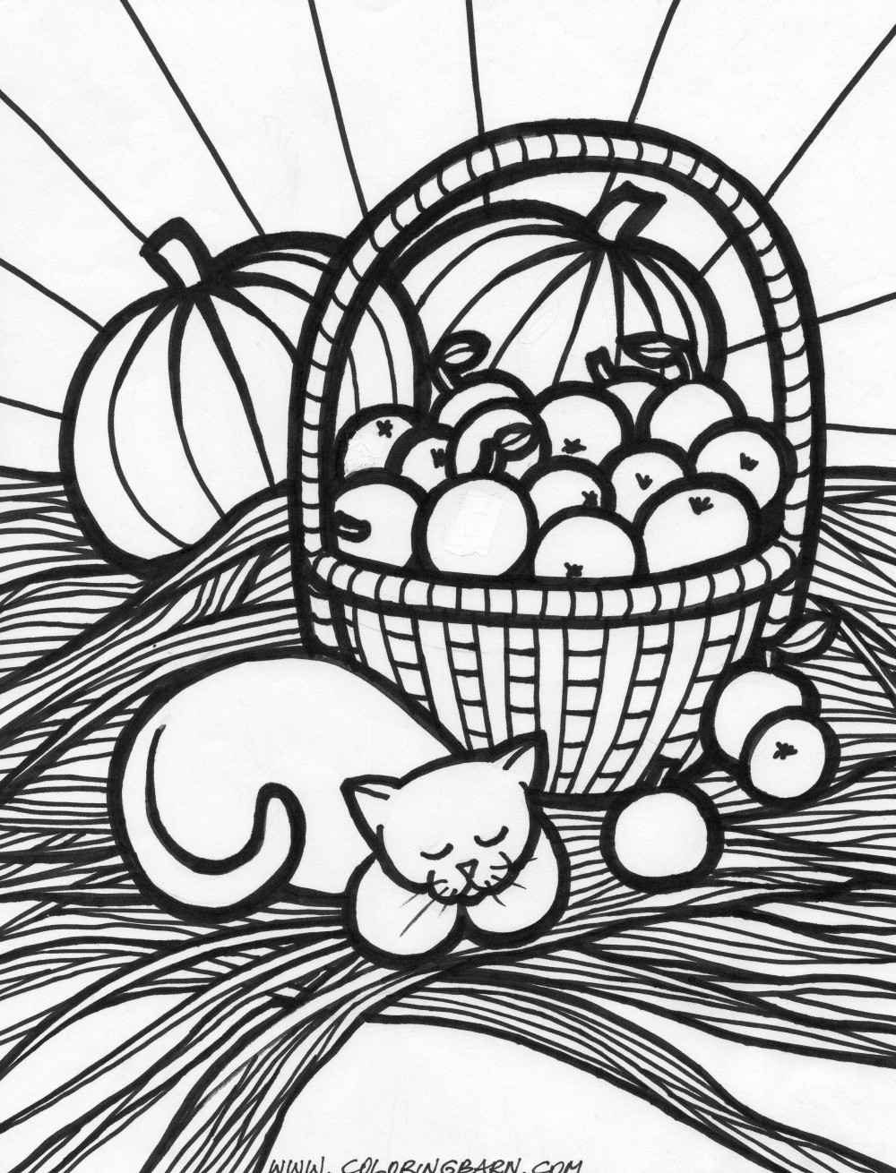 Autumn Coloring Pages | Fall Harvest Coloring Pages - Coloring Pages - Free Printable Fall Harvest Coloring Pages