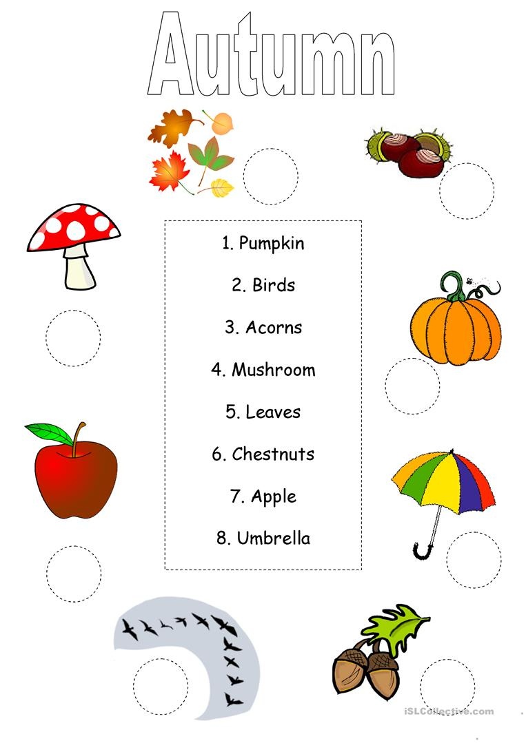 Autumn/fall Worksheet Worksheet - Free Esl Printable Worksheets Made - Free Printable Autumn Worksheets