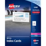 Avery Unruled Index Cards For Laser And Inkjet Printers, 3 X 5   Free Printable Index Cards