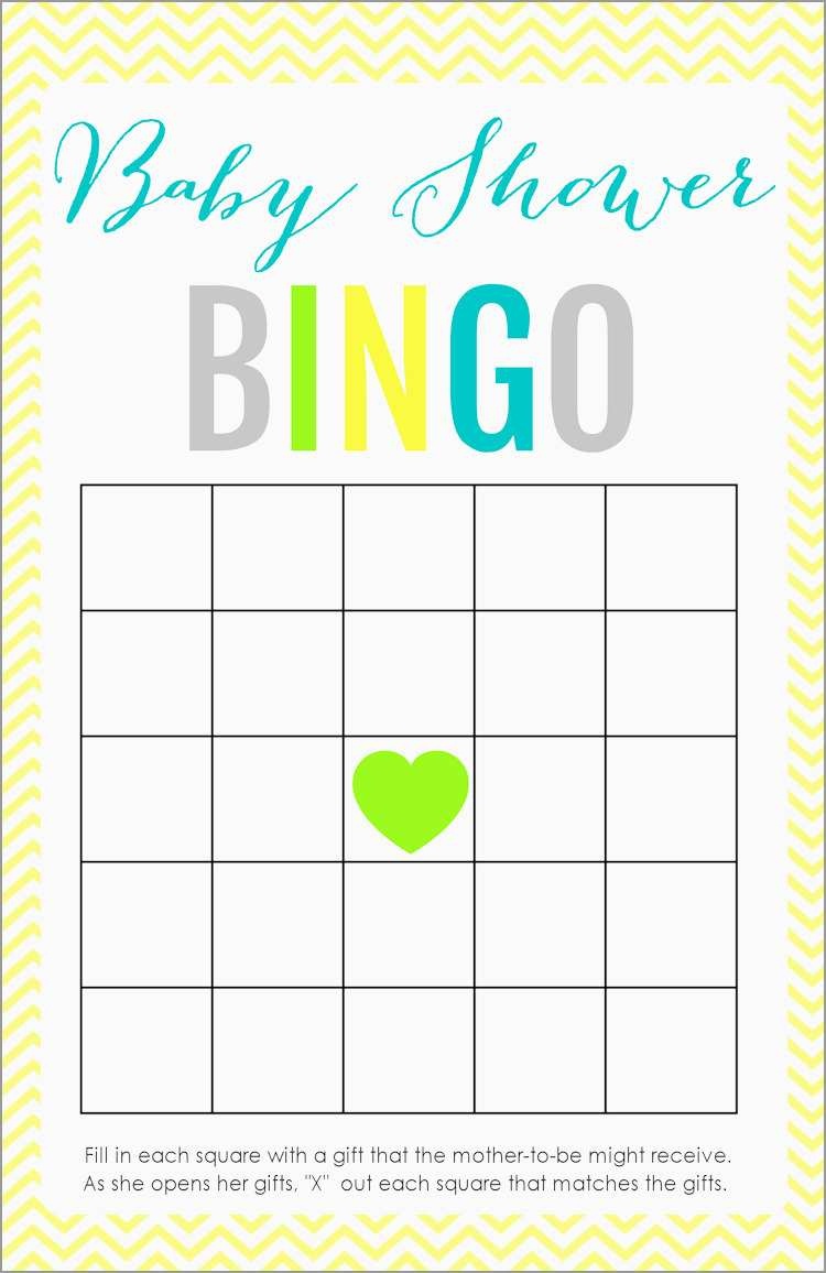 Awesome Free Baby Shower Bingo Blank Template | Best Of Template - Baby Bingo Free Printable Template