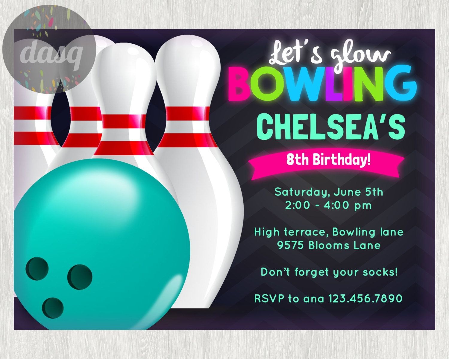 Awesome Free Template Free Printable Bowling Birthday Invitations - Free Printable Bowling Invitation Templates