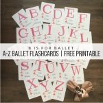 B Is For Ballet (Free Flashcards Printable) – Let's Play School   Free Printable Dance Recital Cards