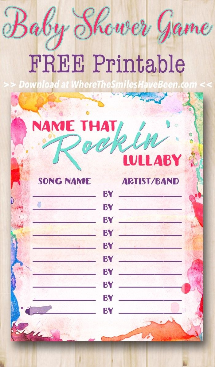Baby Shower Game Free Printable: Name That Rockin&amp;#039; Lullaby - Free Printable Online Baby Shower Games