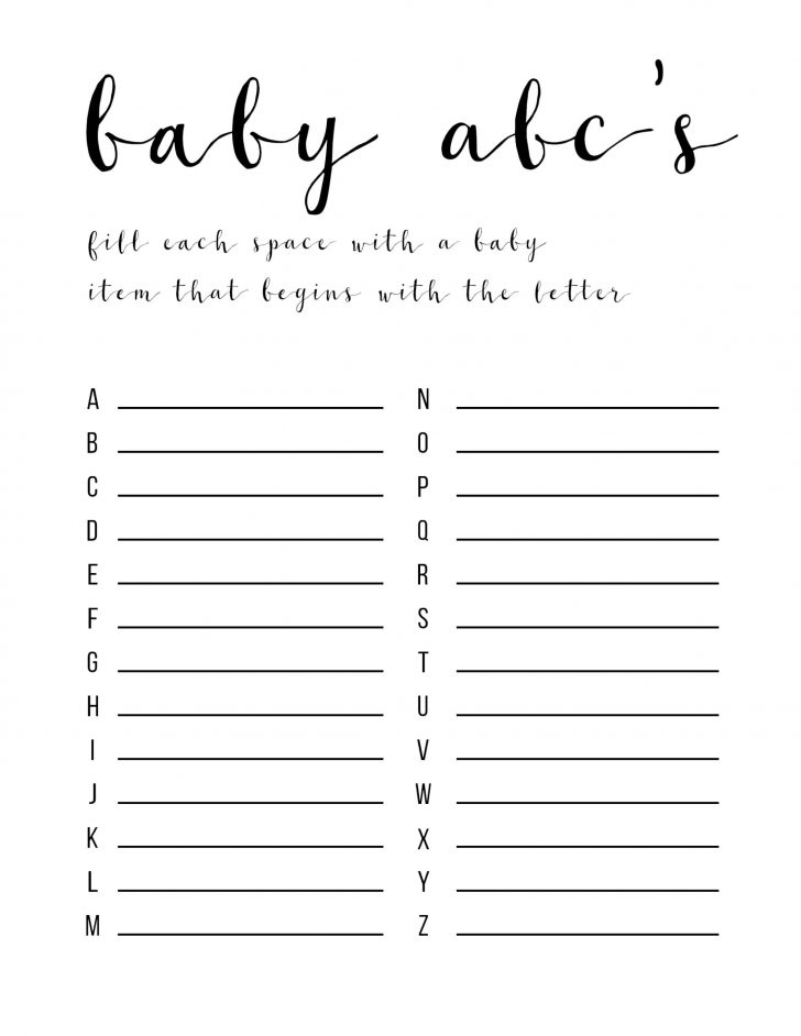 Unique Baby Shower Games Free Printable