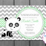 Baby Shower Invitation Green Panda Bear And Free Thank You | Etsy   Panda Bear Invitations Free Printable