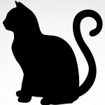 Back Cat Silhouette | Glass Ornament Silhouette | Cat Silhouette   Free Printable Cat Silhouette