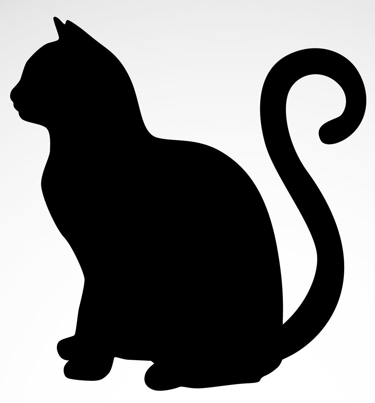 Back Cat Silhouette | Glass Ornament Silhouette | Cat Silhouette - Free Printable Cat Silhouette