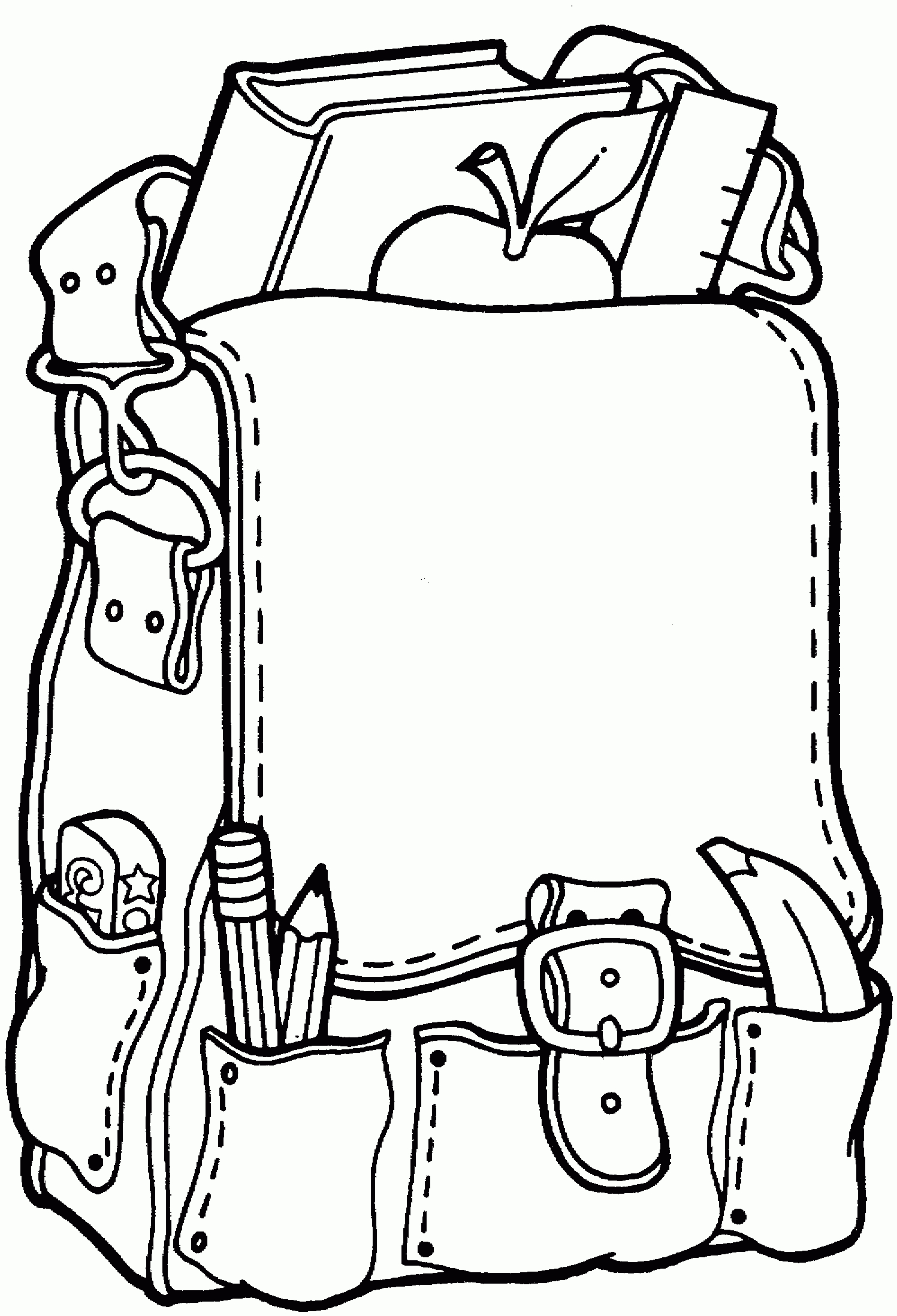 Back To School Bag - School Coloring Pages For Kids To Print &amp;amp; Color - Free Printable First Day Of School Coloring Pages