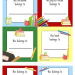 Back To School Labels For Kids | Printables, Freebies, Diy | School   Free Printable Name Tags For School Desks