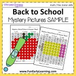Back To School Math Mystery Pictures For Preschool And Kindergarten   Free Printable Math Mystery Picture Worksheets
