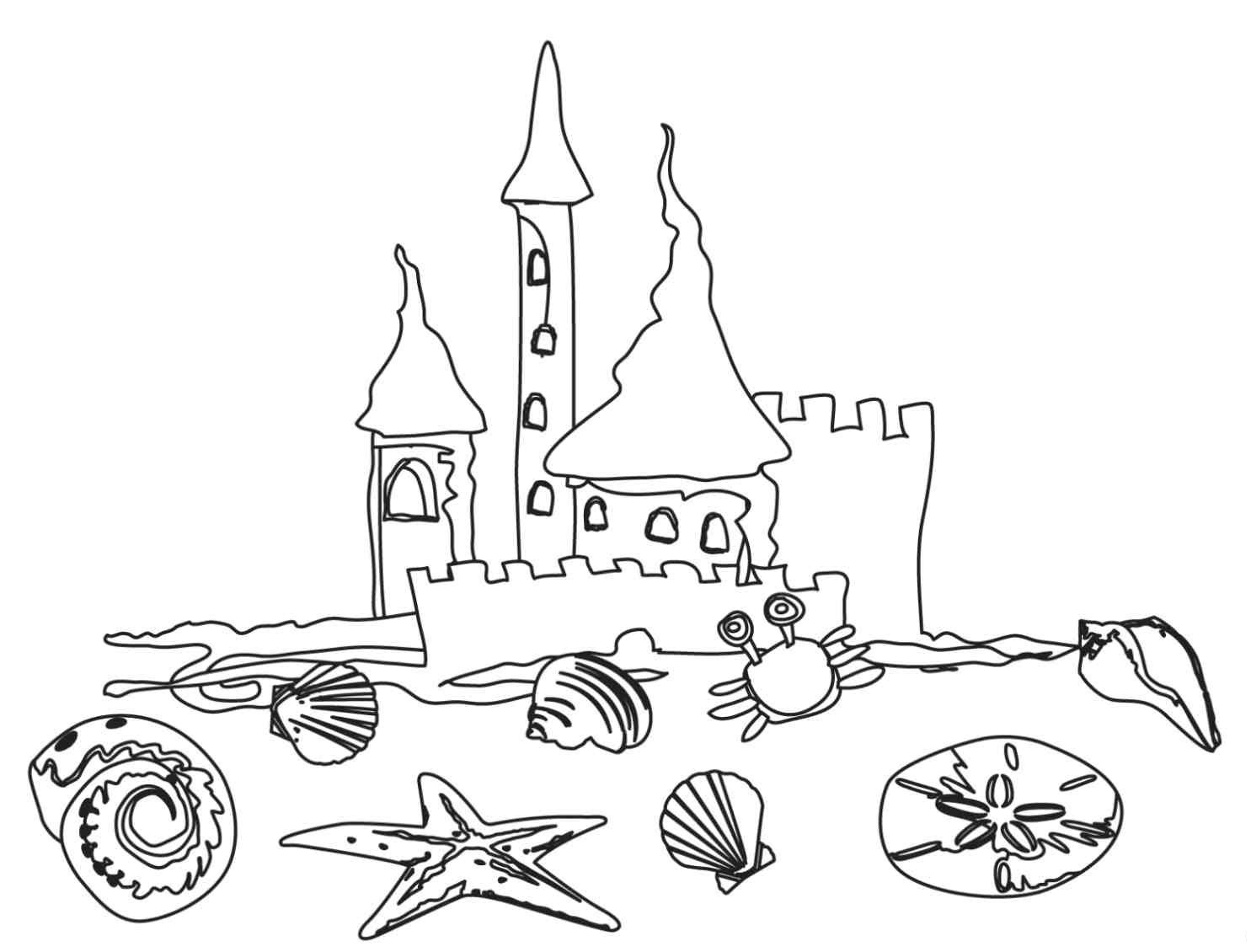 Beach Coloring Pages - Beach Scenes &amp;amp; Activities - Free Printable Beach Coloring Pages