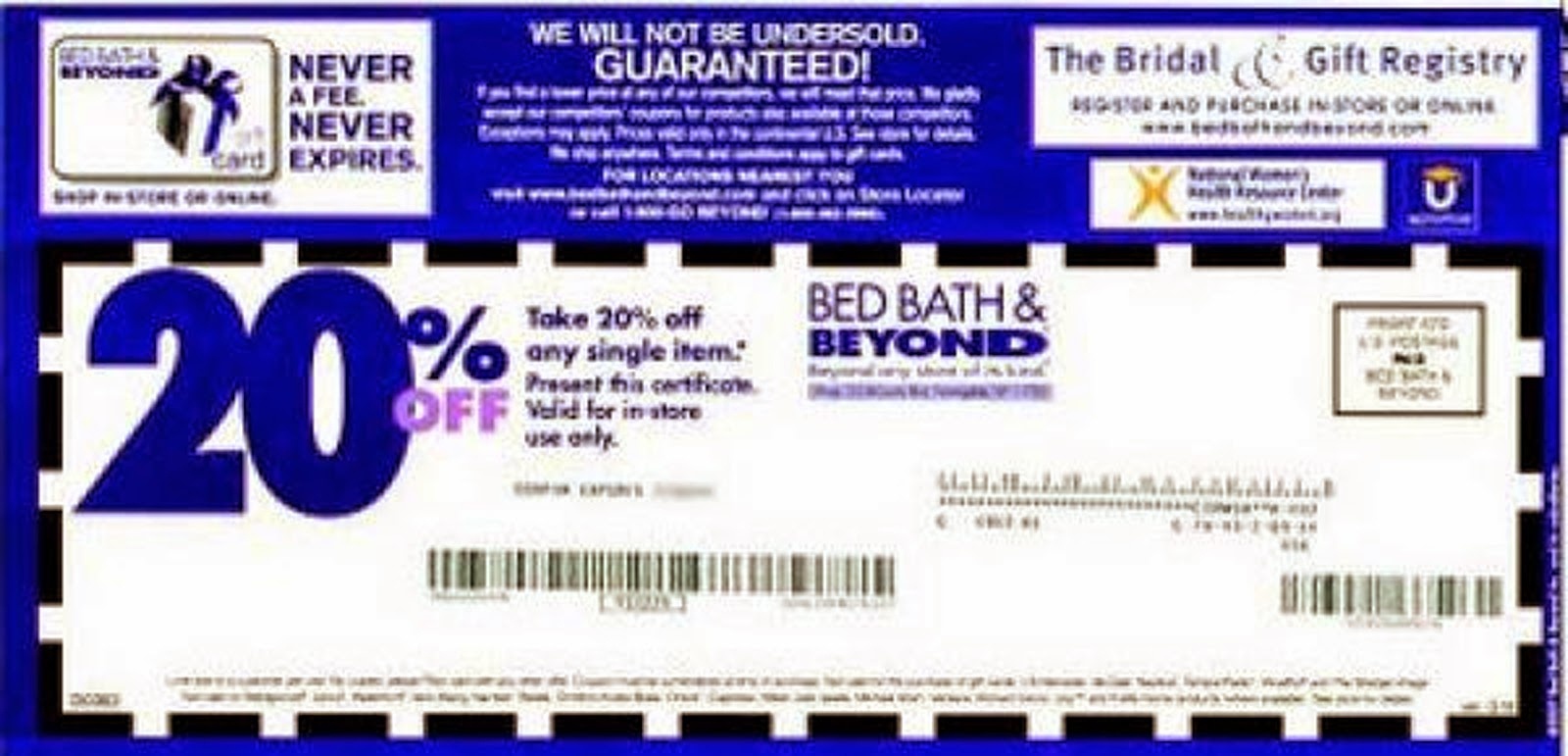 Bed Bath And Beyond Coupons | Bed Bath And Beyond Coupons - Free Printable Bed Bath And Beyond 20 Off Coupon