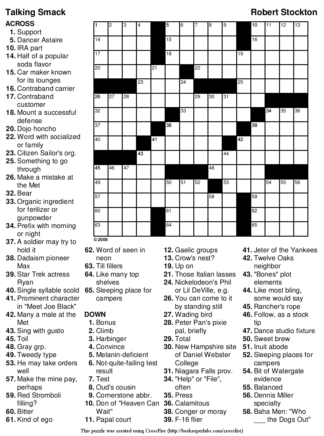 Beekeeper Crosswords - Free Printable Themed Crossword Puzzles