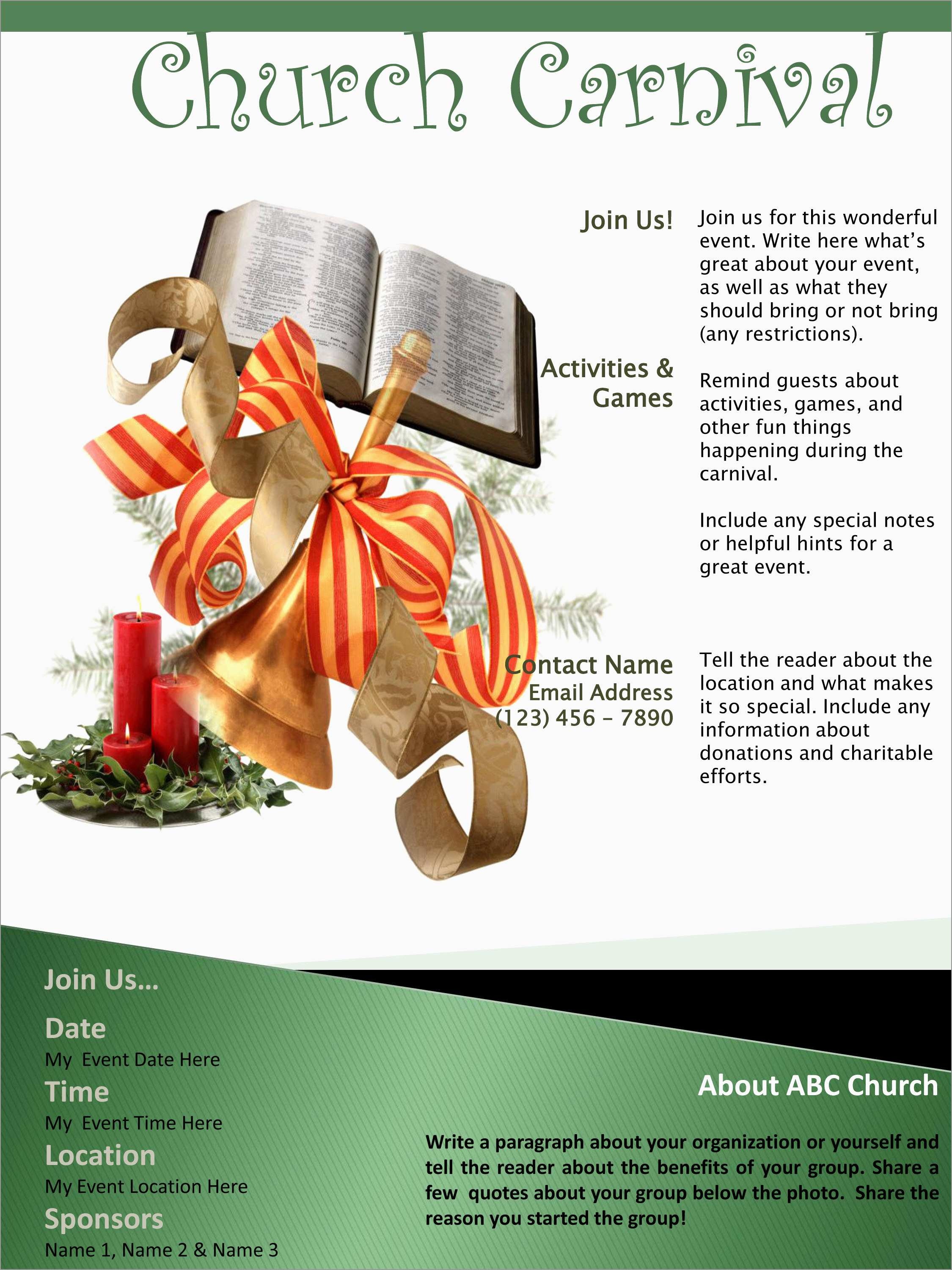 Best Of Free Church Flyer Templates Microsoft Word | Best Of Template - Free Printable Flyers For Church