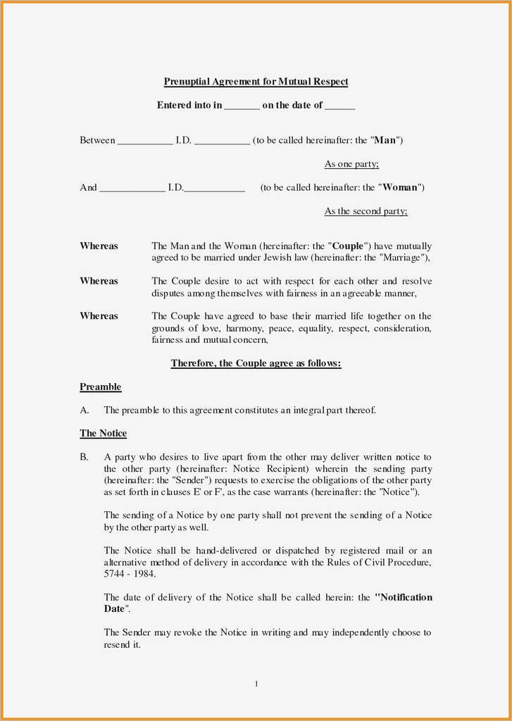 Best Of Free Printable Prenuptial Agreement Form At Models Form Ideas - Free Printable Prenuptial Agreement Form