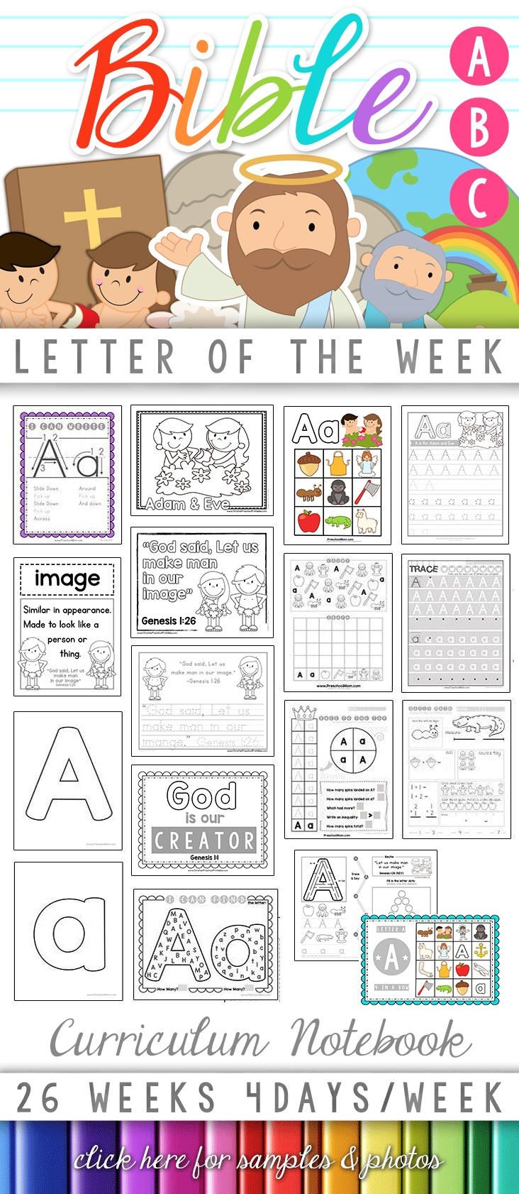 Bible Abc Printables - Christian Preschool Printables - Free Printable Bible Lessons For Toddlers