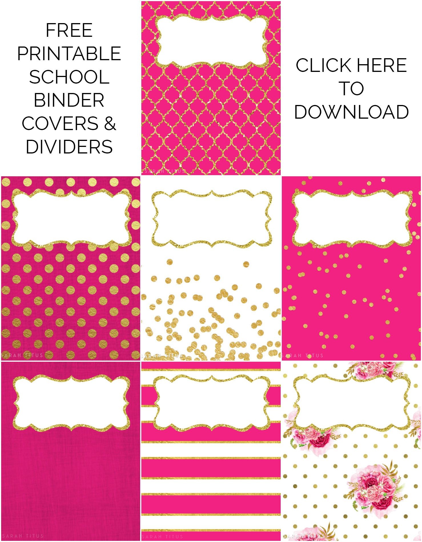 Binder Covers / Dividers Free Printables | Plans | Binder Covers - Free Printable Binder Covers