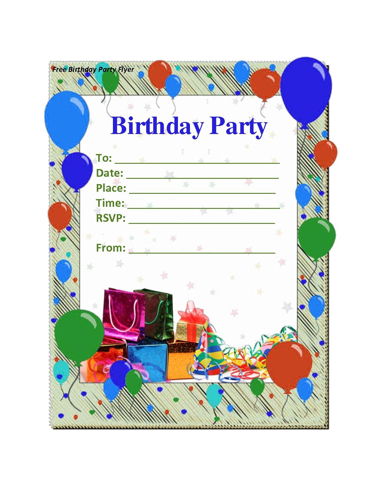 Birthday Party Invitation Maker Free — Birthday Invitation Examples - Make Printable Party Invitations Online Free
